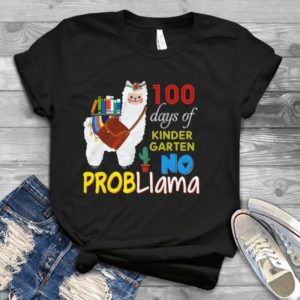 100 Days of Kindergarten No Probllama Trending Handmade Shirt