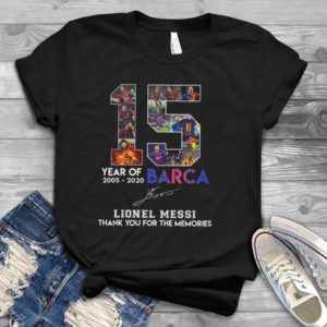 15 Years Of Barcelona For Lionel Messi Thank You For The Memories Handmade Shirt