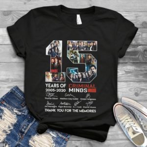 15 Years Of Criminal Minds 2005-2020 Thank You For The Memories Handmade Shirt