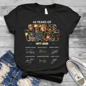 43 Years Of Star Wars 1977-2020 Signature Handmade Shirt