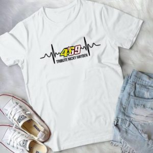 469 Tribute Nicky Hayden Heartbeat- Motorcycle Racer Birthday Gift For Men Women Best Unisex T- Shirt
