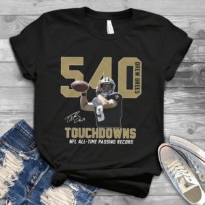 540 Touchdowns NFL All-time Passing Record Handmade Shirt