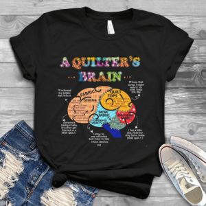 A Quilter's Brain Funny Map Denifition Handmade Shirt