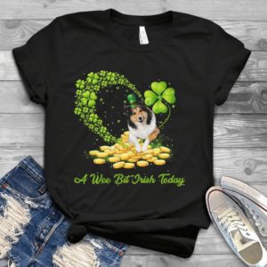 A Wee Bit Irish Today Happy St.Paatriicks Day Dog Lovers Handmade Shirt