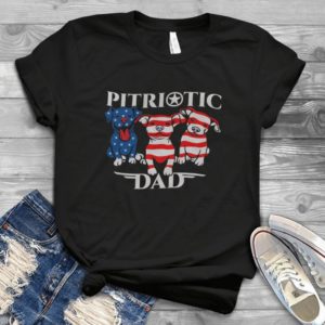America Pitriotic Pitbull Dad - Best Pitbull Dog Dad Ever Funny Father's Day Handmade Shirt