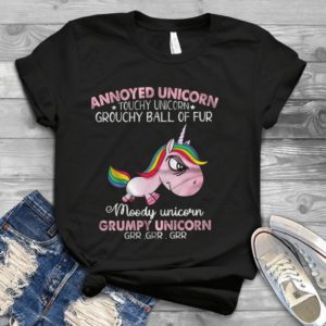 Annoyed Unicorn Touchy Unicorn Grouchy Ball Of Fur Moody Unicorn Handmade Shirt
