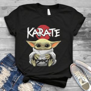 Baby Yoda Wearing Karate Uniform Handmade Shirt_compressed