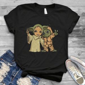 Baby Yoda and Grooot Classic Together Shirt Cute Gift Unisex Handmade Shirt_compressed