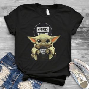 Basset Apparel Baby Yoda Hug Jeep logoT Shirts For Women Men Trending Handmade Shirt