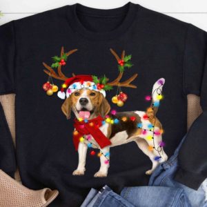 Beagle Dog Merry Christmas Dog Lovers Handmade Shirt