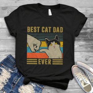 Best Cat Dad Ever Vintage Style Funny Cat Shirt Handmade Shirt_compressed