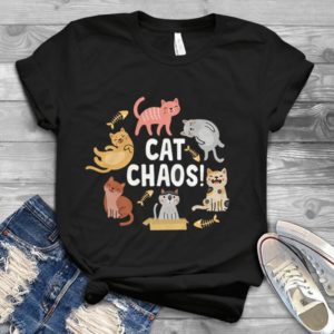 Cat Chaos Funny Cute Cartoon Cats Handmade Shirt