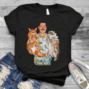 Cat Lovers Singer Holding Cats Handmade Shirt