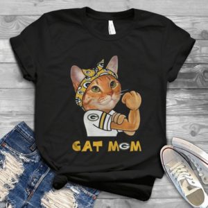 Cat Mom And Green Bay Football Lovers Logo Handmade Shirt