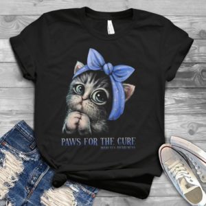 Cat Paws For The Cure Diabetes Awareness Handmade Shirt