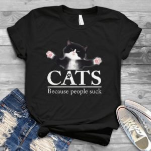 Cats Because People Suck Handmade Shirt