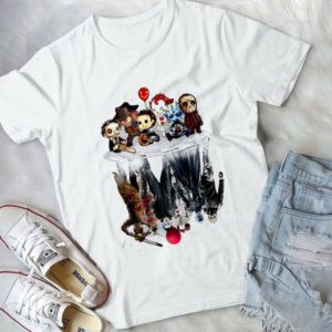Chibi Horror Characters Friends It Jocker Pennywise Squad Trending Handmade Shirt
