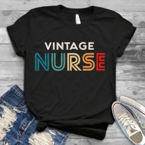 Classic Vintage Nurse Text Handmade Shirt