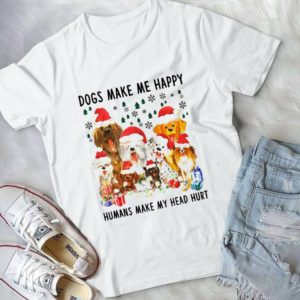 Dogs Make Me Happy Humans Make My Head Hurt Dog Lover Handmade Shirt