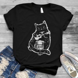 Drunk Cat Drinking Beer Playing Guitar - Shirt T-Shirt Funny - Gift Shirt - Best Shirt - Handmade Shirt
