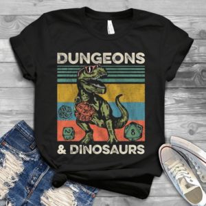 Dungeons And Dinosaurs Handmade Shirt