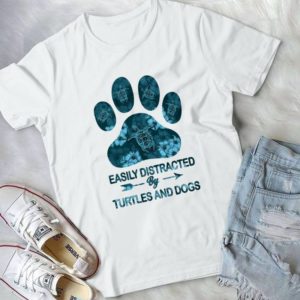 Easily Distracted By Turtles And Dogs Handmade Shirt_compressed