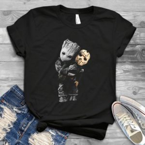For Baby Groot Hug Baby Jason Halloween Voorhees Handmade Shirt