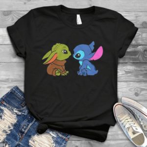 For Baby Yoda And Baby Stitch Tee, Handmade Shirt
