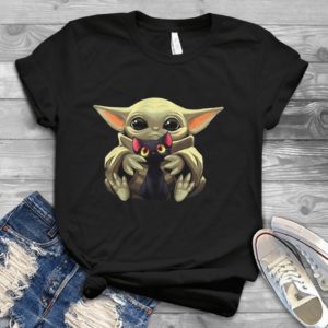 For Baby Yoda And Black Cat Handmade Shirt