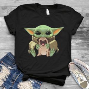 For Baby Yoda And Pug Dog Pug Lovers Handmade Shirt
