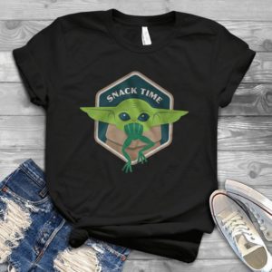 For Baby Yoda Funny Eating Frog Snack Time Handmade Shirt