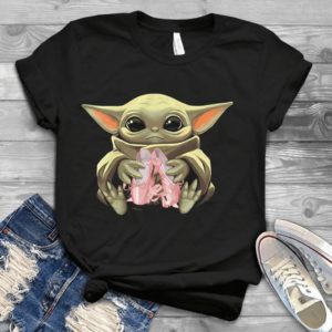 For Baby Yoda Holding Ballet Shoes Handmade Shirt