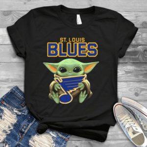 For Baby Yoda Holding ST.Louis Blues Handmade Shirt