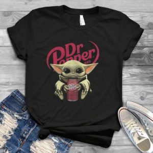 For Baby Yoda Hug Dr Pepper Handmade Shirt