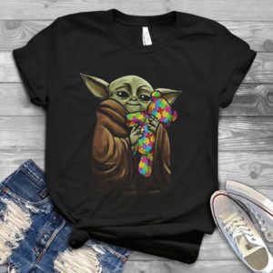 For Baby Yoda Hug Teddy Bearr Autism Handmade T-Shirt_compressed