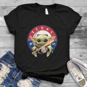 For Baby Yoda Texas Rangers Handmade Shirt