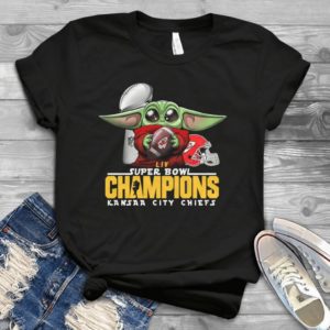 For Baby Yodas Liv Super Bowlls Champions Kansaa City Chieffs Handmade Shirt