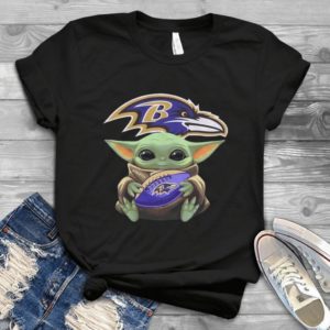 For Baltimore Ravens And Baby Yoda Handmade Shirt