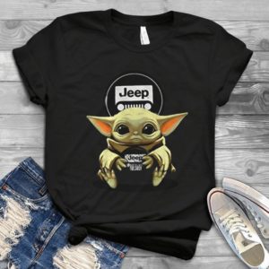For Basset Apparel Baby Yoda Hug Jeep Logo Handmade Shirt
