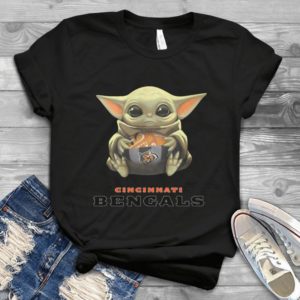 For Cincinnati Bengals Baby Yoda StarWars Handmade Shirt