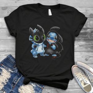 For Funny Stitch And Toothless Trending Handmade Shirt