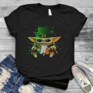 For Irish Baby Yoda Hug St Patrickks Day Handmade T-Shirt_compressed