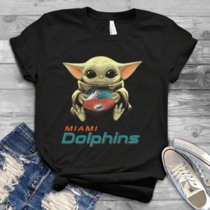 For Miami Dolphins And Cute Baby Yoda Handmade Shirt