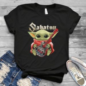For Star Wars For Baby Yoda Hug Guitar Sabaton Trending Handmade Shirt