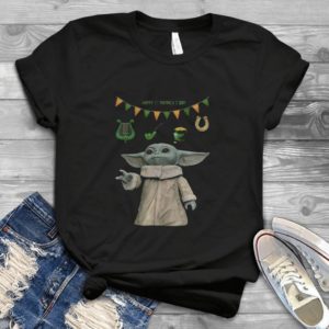 For The Mandalorian Baby Yoda Happy Patrickks Day Handmade T-Shirt_compressed