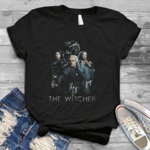 For The Wit-cher Tv Series Casts Signed Handmade T-Shirt_compressed