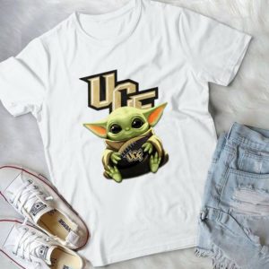 For UCF And Baby Yoda Football Logo Handmade Shirt