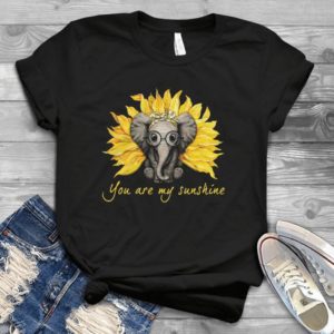 For Valentine Days You Are My Sunshine Lovely Elephant With Sunflower Shirt Gift For Lover  Unisex Handmade Shirt_compressed
