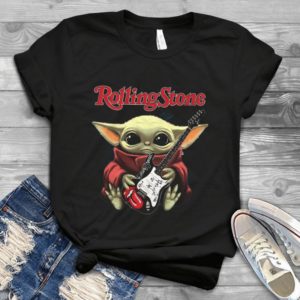 Forr Baby Yoda And Rolling Stone Handmade Shirt