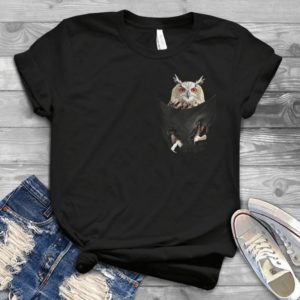 Funny Owl In Pocket Handmade Shirt